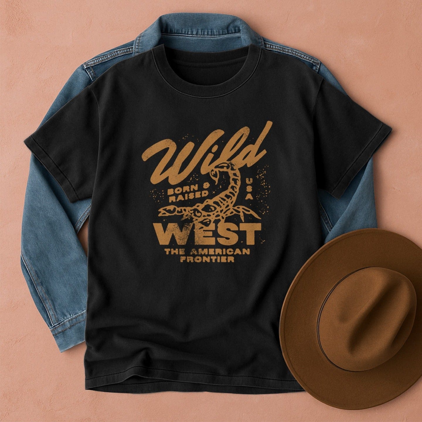 Wild West Scorpion T-Shirt Black / S Western shirt
