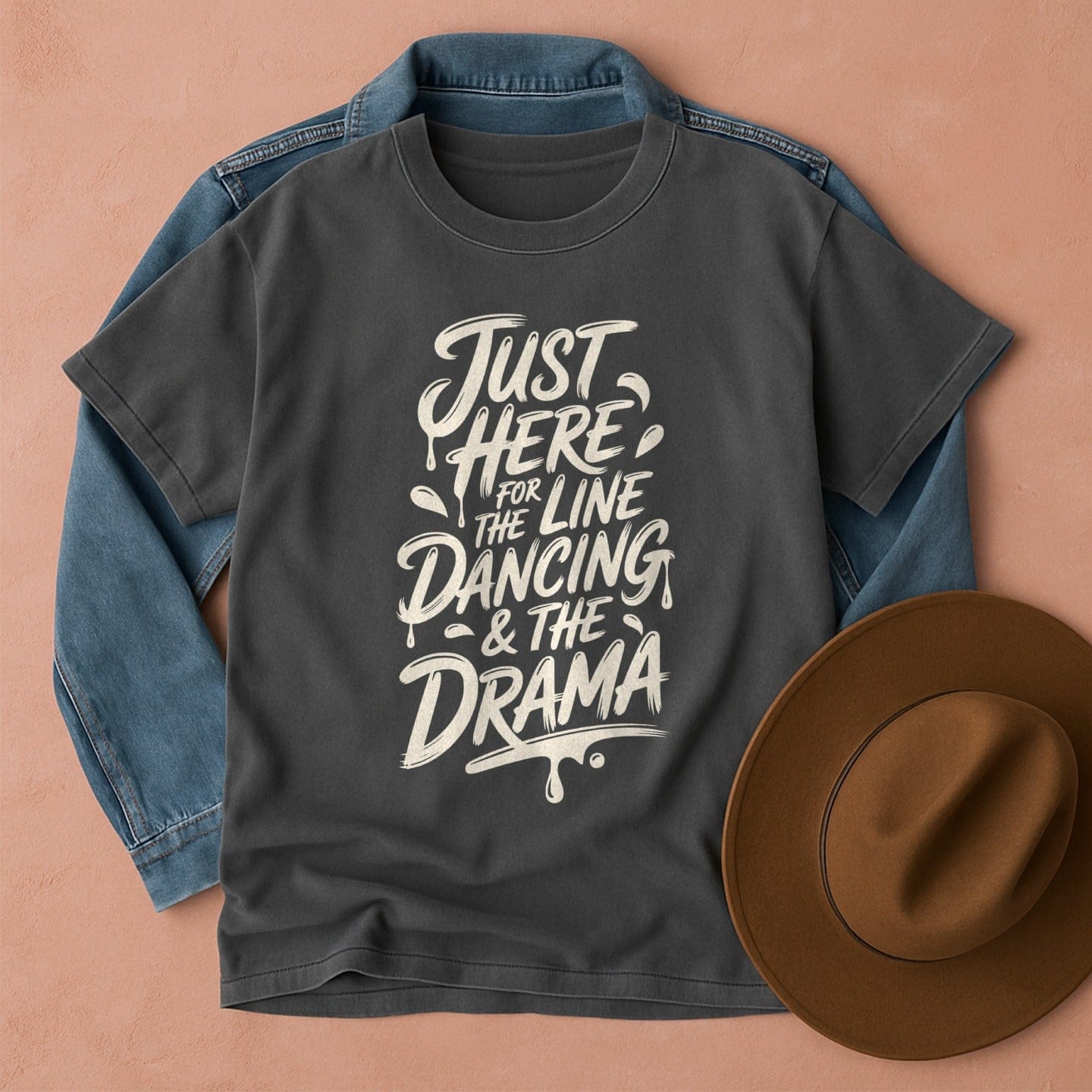 Just Here for the Line Dancing T-Shirt Pepper / S Western shirt