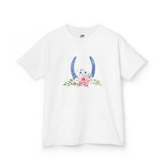 Floral Horseshoe Cowgirl 90s Baby Tee