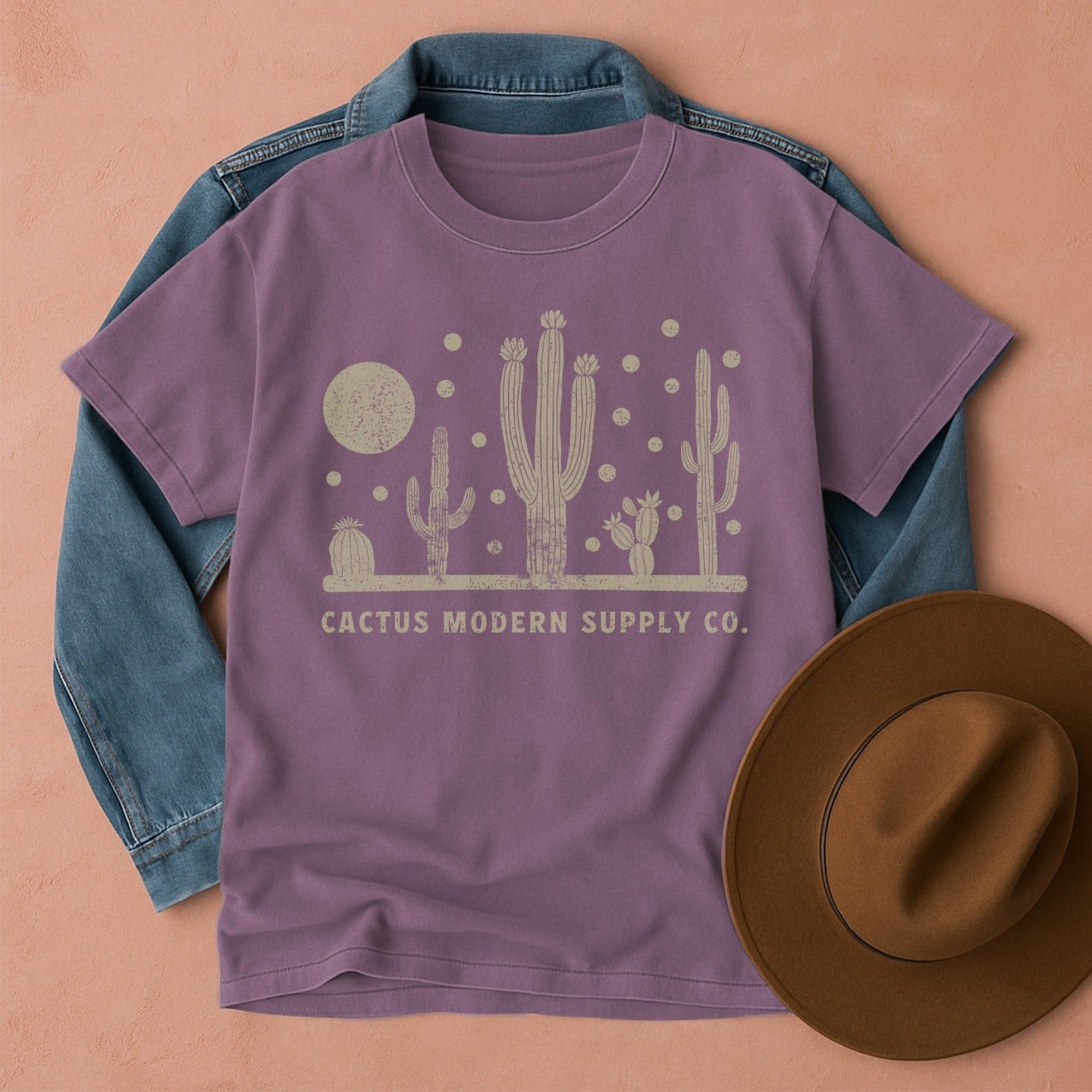 Cactus Modern Supply Co. T-Shirt Berry / S Western shirt