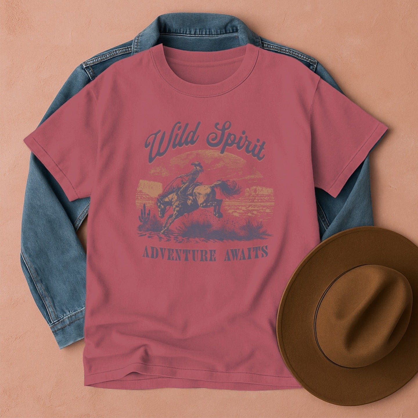 Wild Spirit Cowgirl T-Shirt Crimson / S Western shirt
