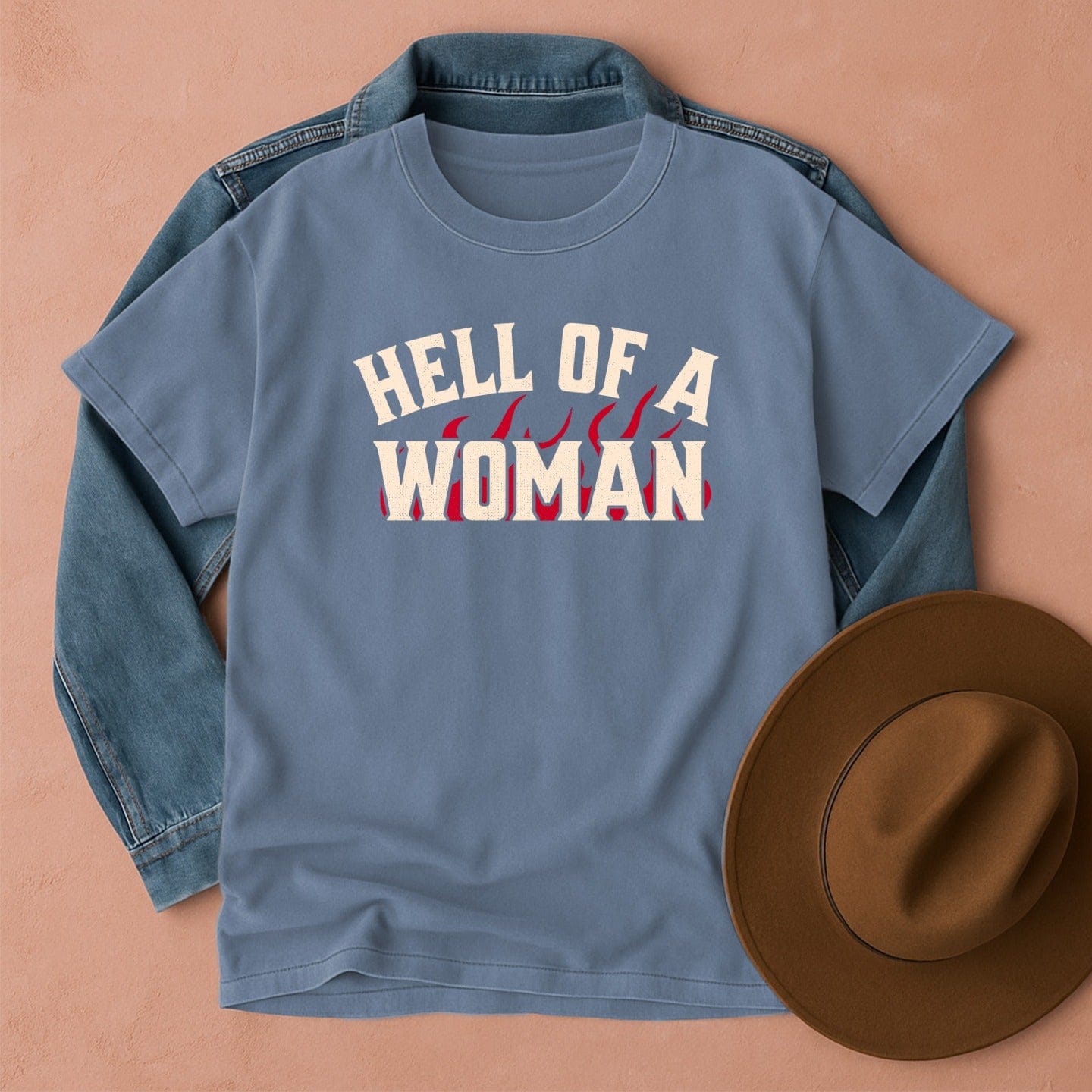 Hell of a Woman T-Shirt Blue Jean / S Western shirt