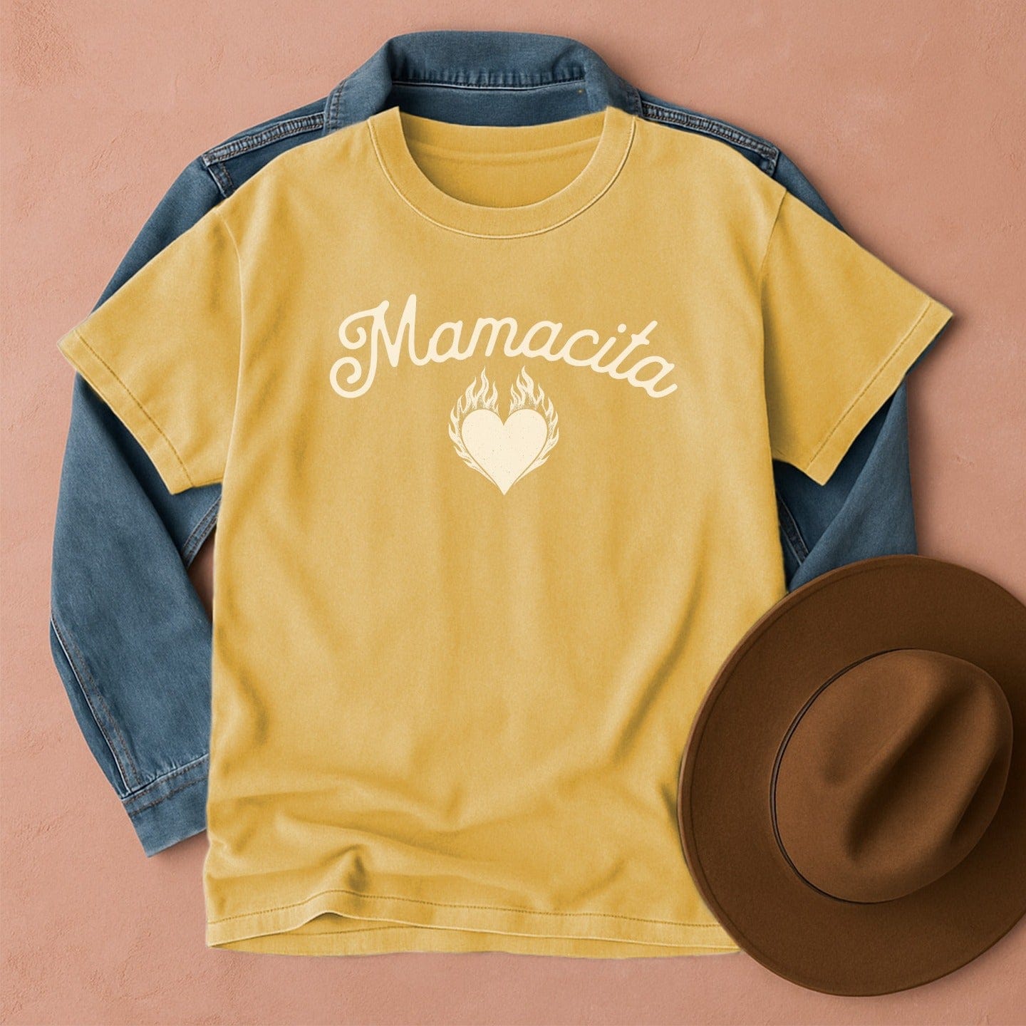 Mamacita T-shirt Mustard / S Western shirt