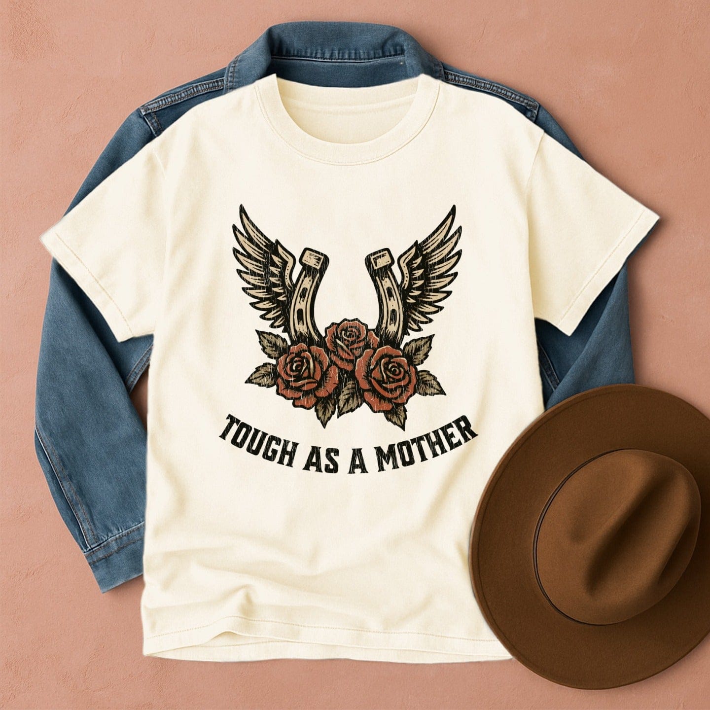 Tough as a Mother T-Shirt Ivory / S Western shirt