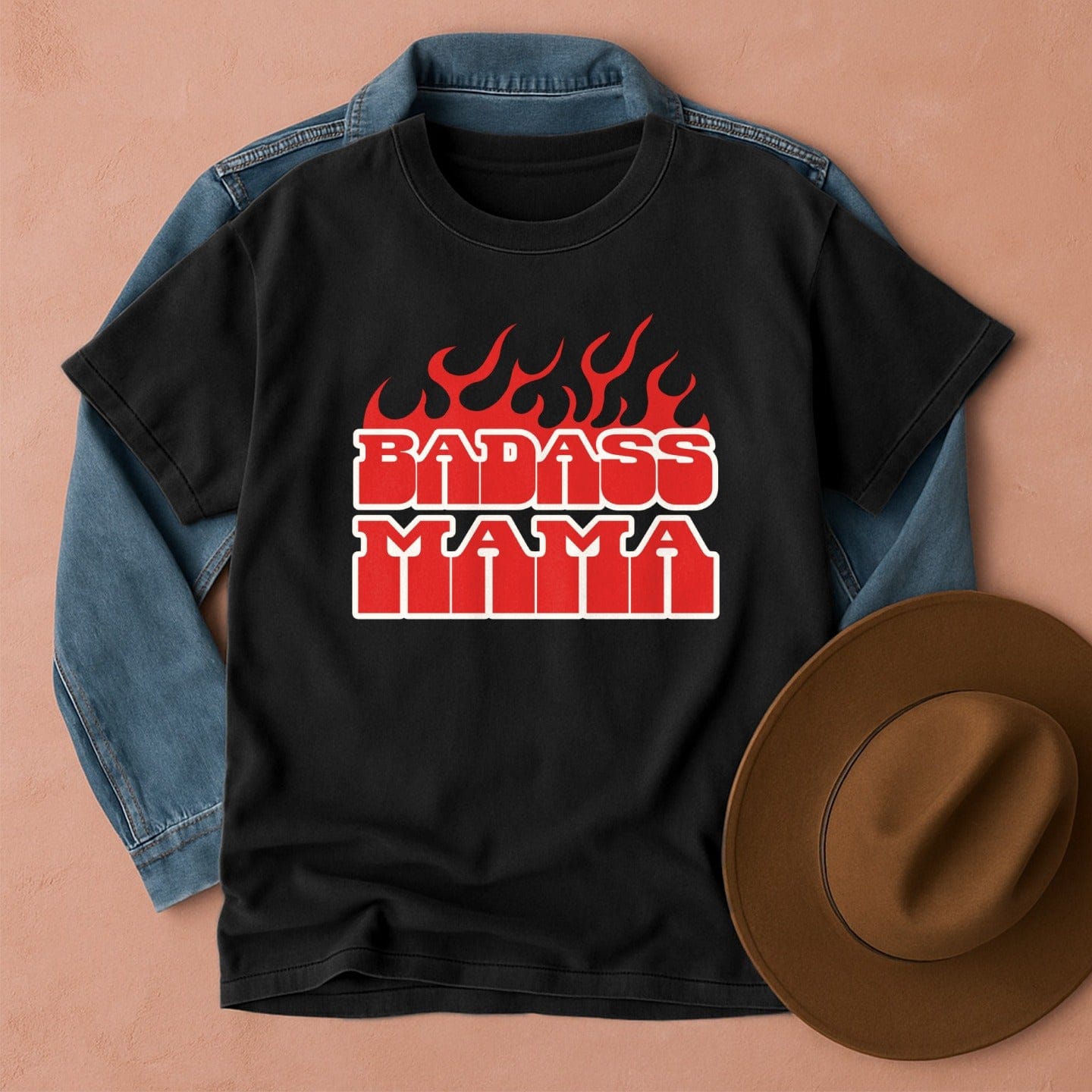 Badass Mama Western T-shirt Black / S Western shirt