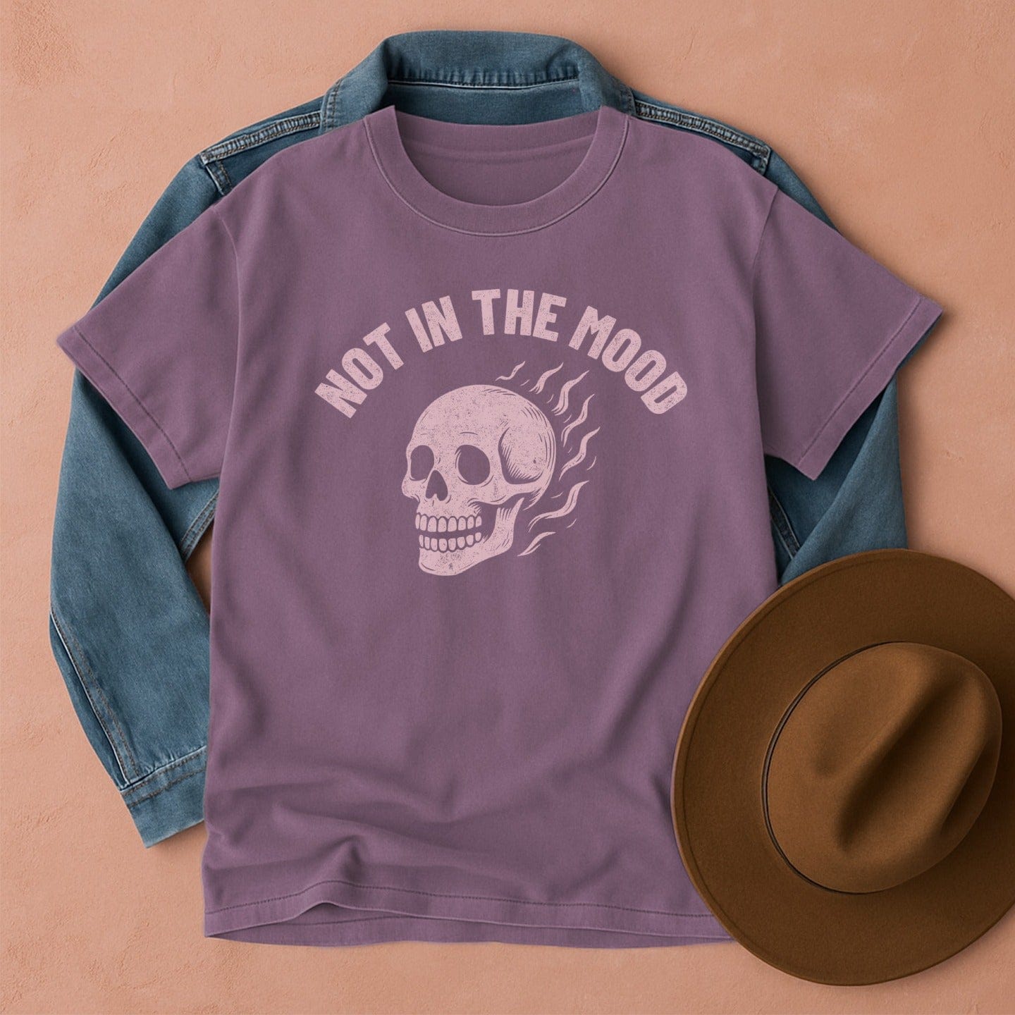 Not in the Mood T-shirt Berry / S Western shirt
