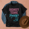 Honky Tonk Honeys Western T-Shirt Black / S Western shirt