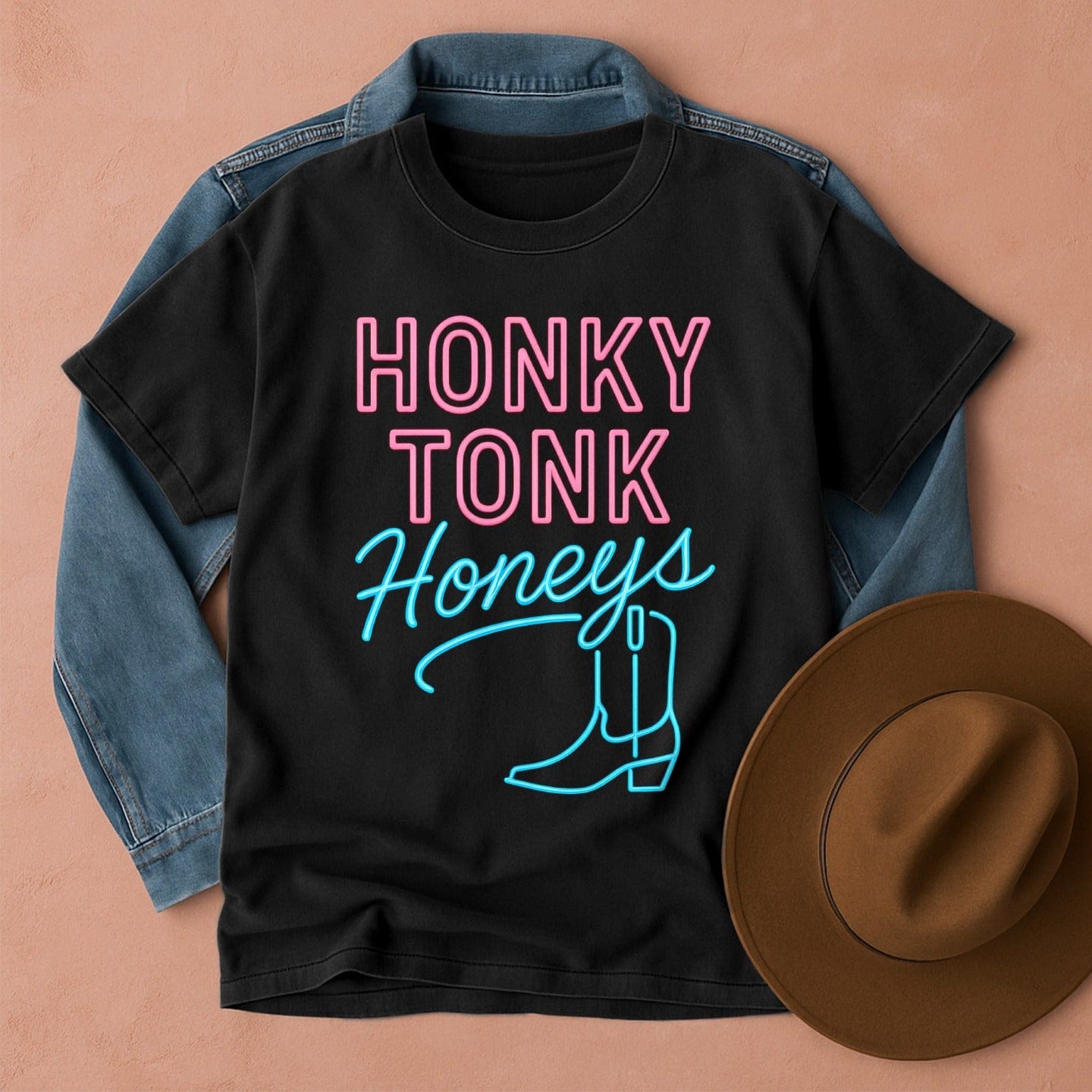 Honky Tonk Honeys Western T-Shirt Black / S Western shirt