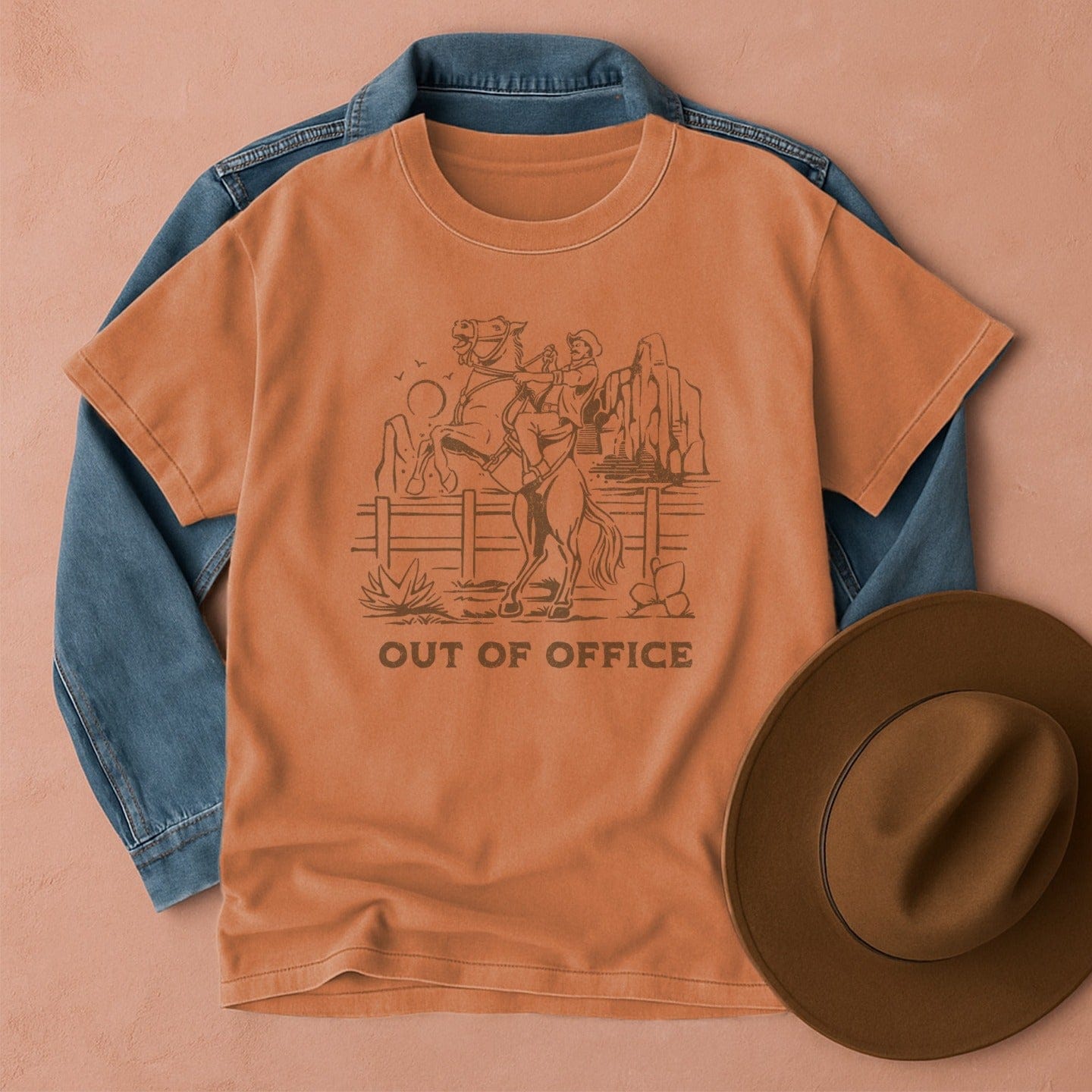 Out of Office Cowboy T-Shirt Yam / S Western shirt