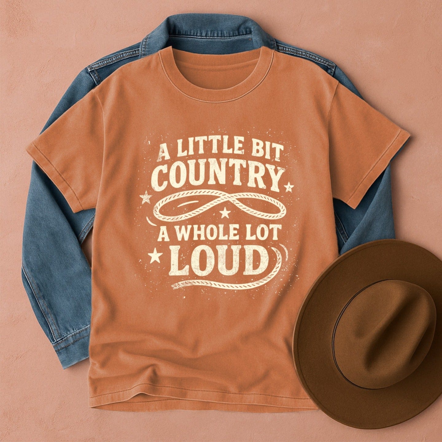 A Little Bit Country A Whole Lot Loud T-Shirt Yam / S Western shirt