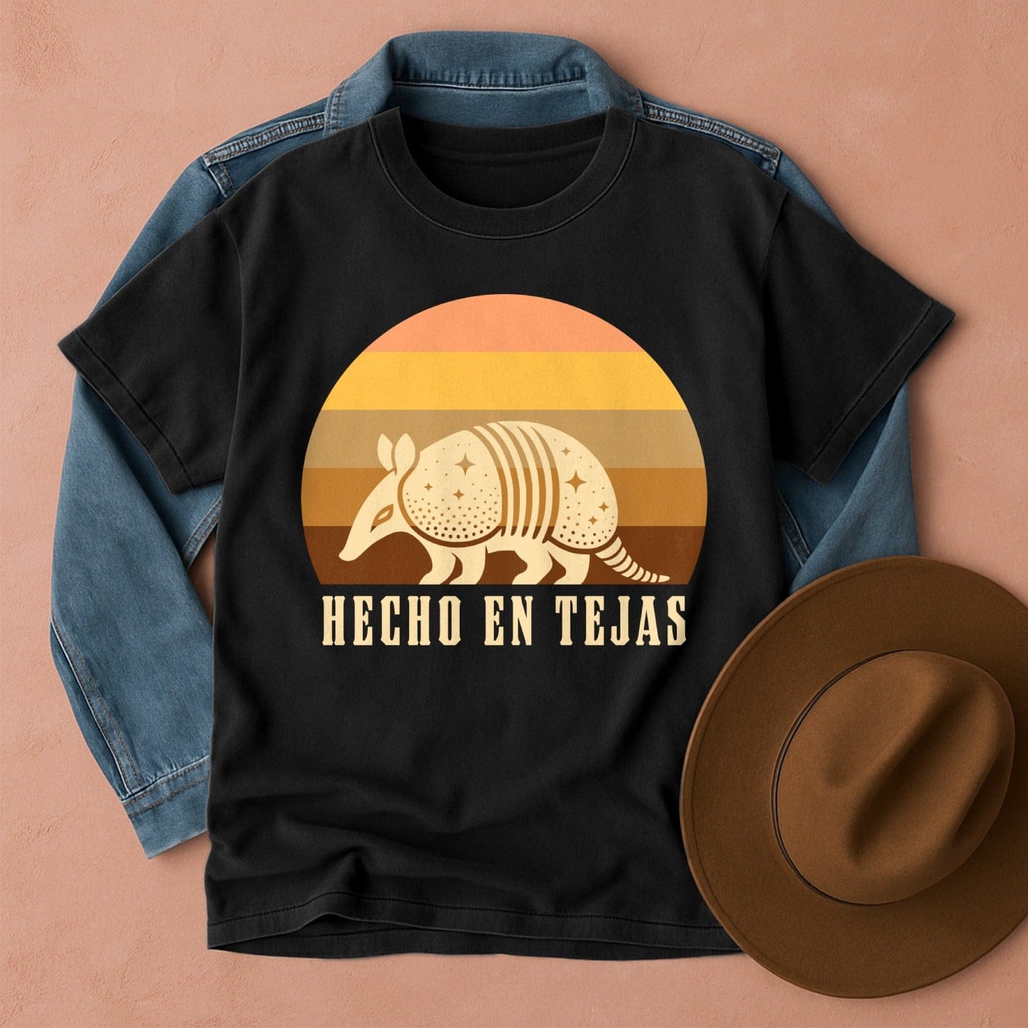 Hecho En Tejas T-Shirt Black / S Western shirt