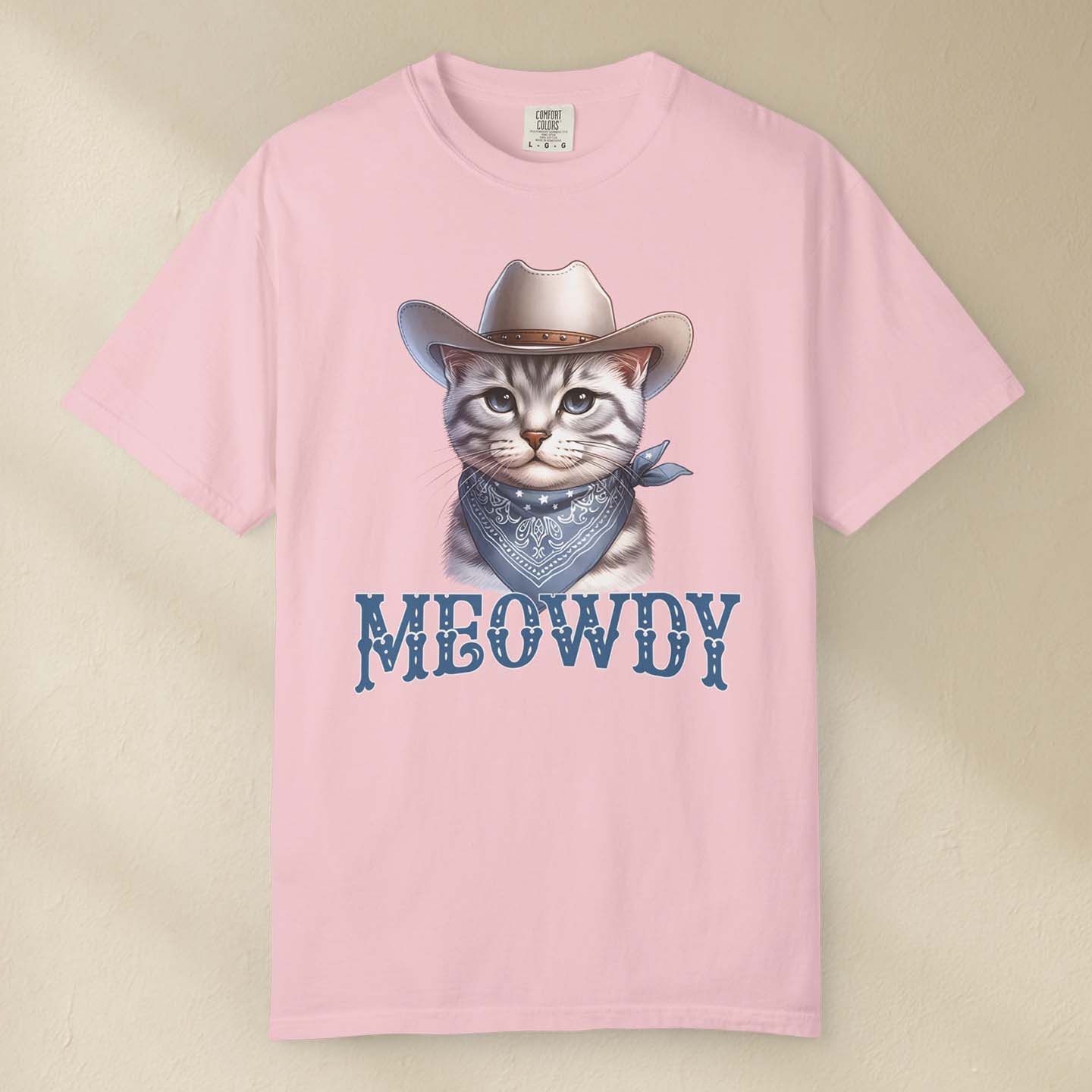 Meowdy Sheriff Cowboy Cat T-Shirt Blossom / S Western shirt