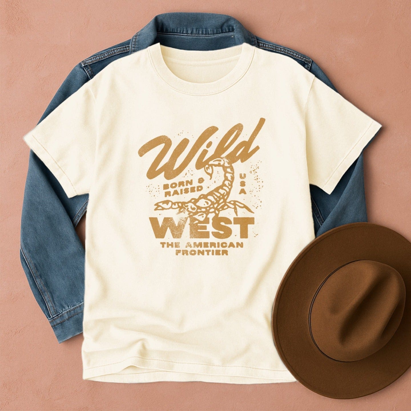 Wild West Scorpion T-Shirt Ivory / S Western shirt