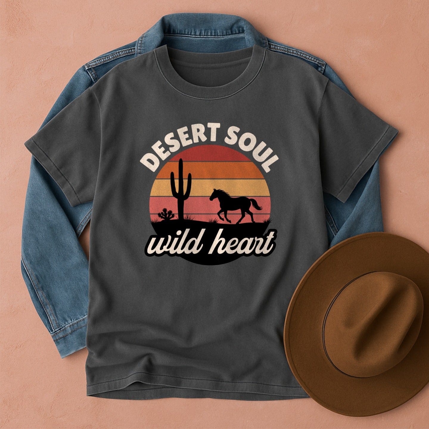 Desert Soul Wild Heart T-Shirt Pepper / S Western shirt