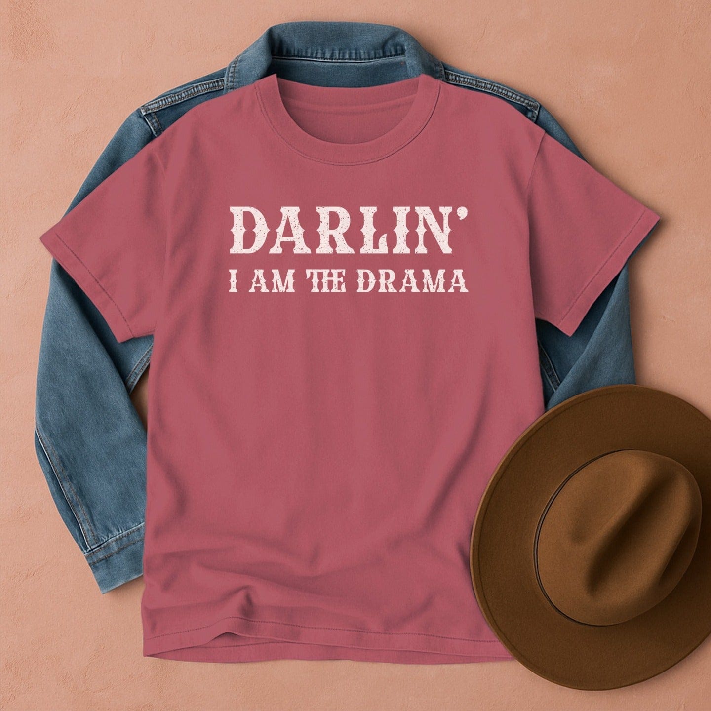 Darlin' I am The Drama T-Shirt Crimson / S Western shirt