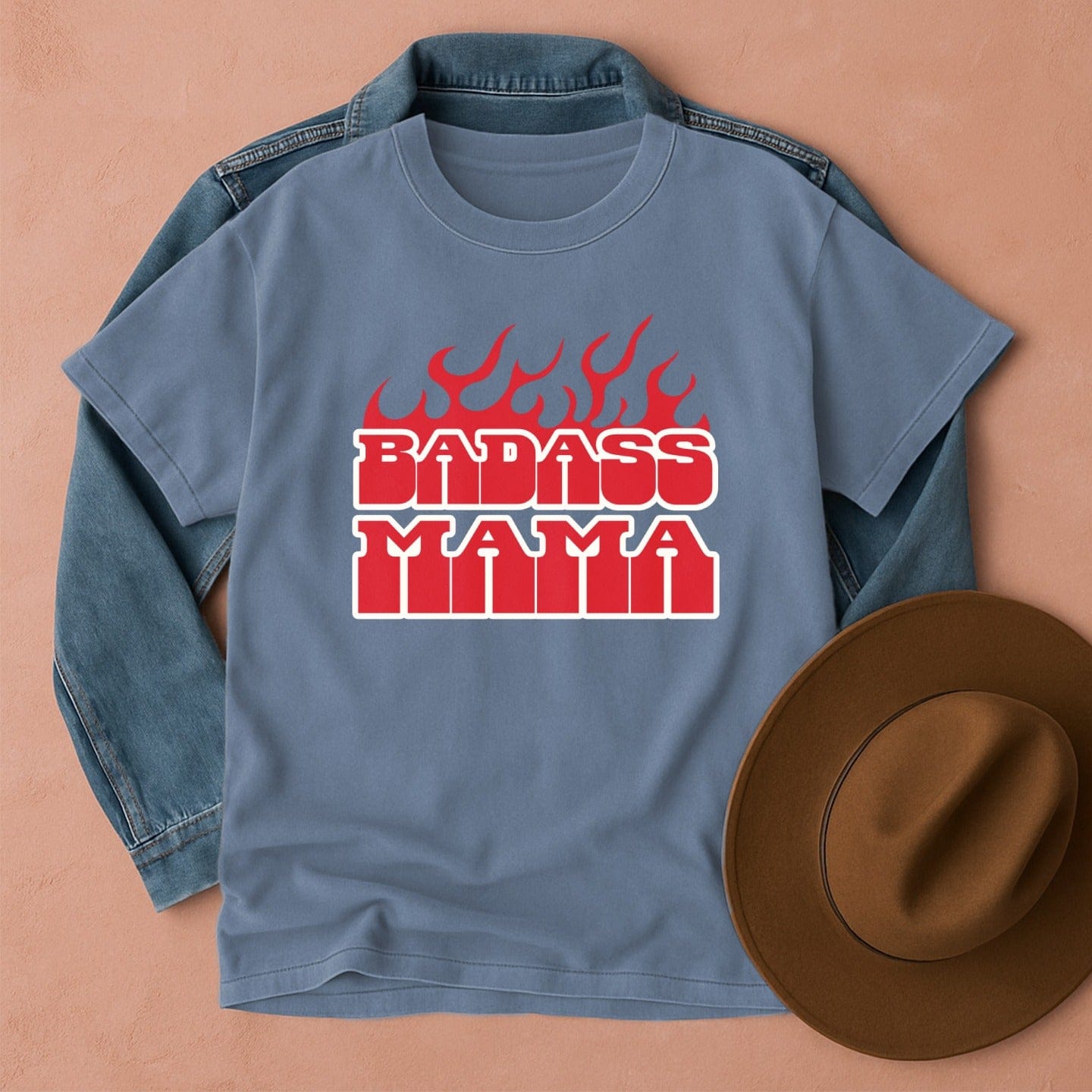 Badass Mama Western T-shirt Blue Jean / S Western shirt