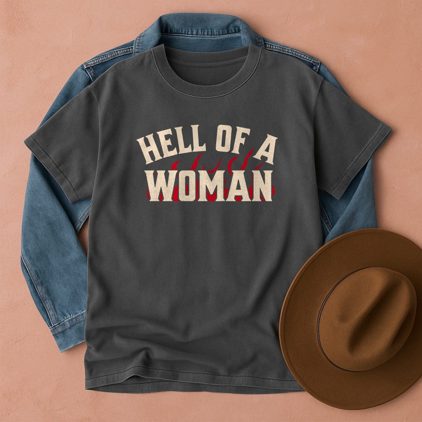 Hell of a Woman T-Shirt Pepper / S Western shirt