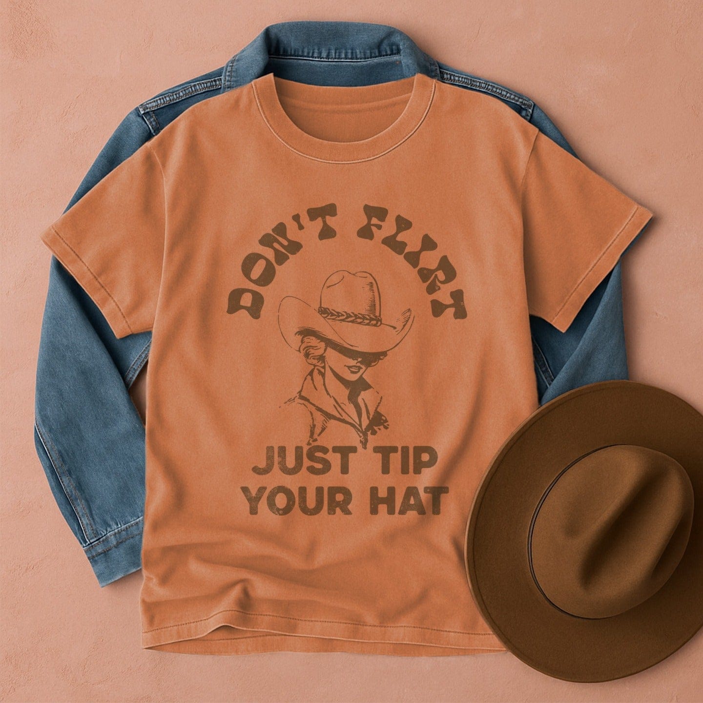 Don't Flirt Cowgirl T-Shirt Yam / S Western shirt