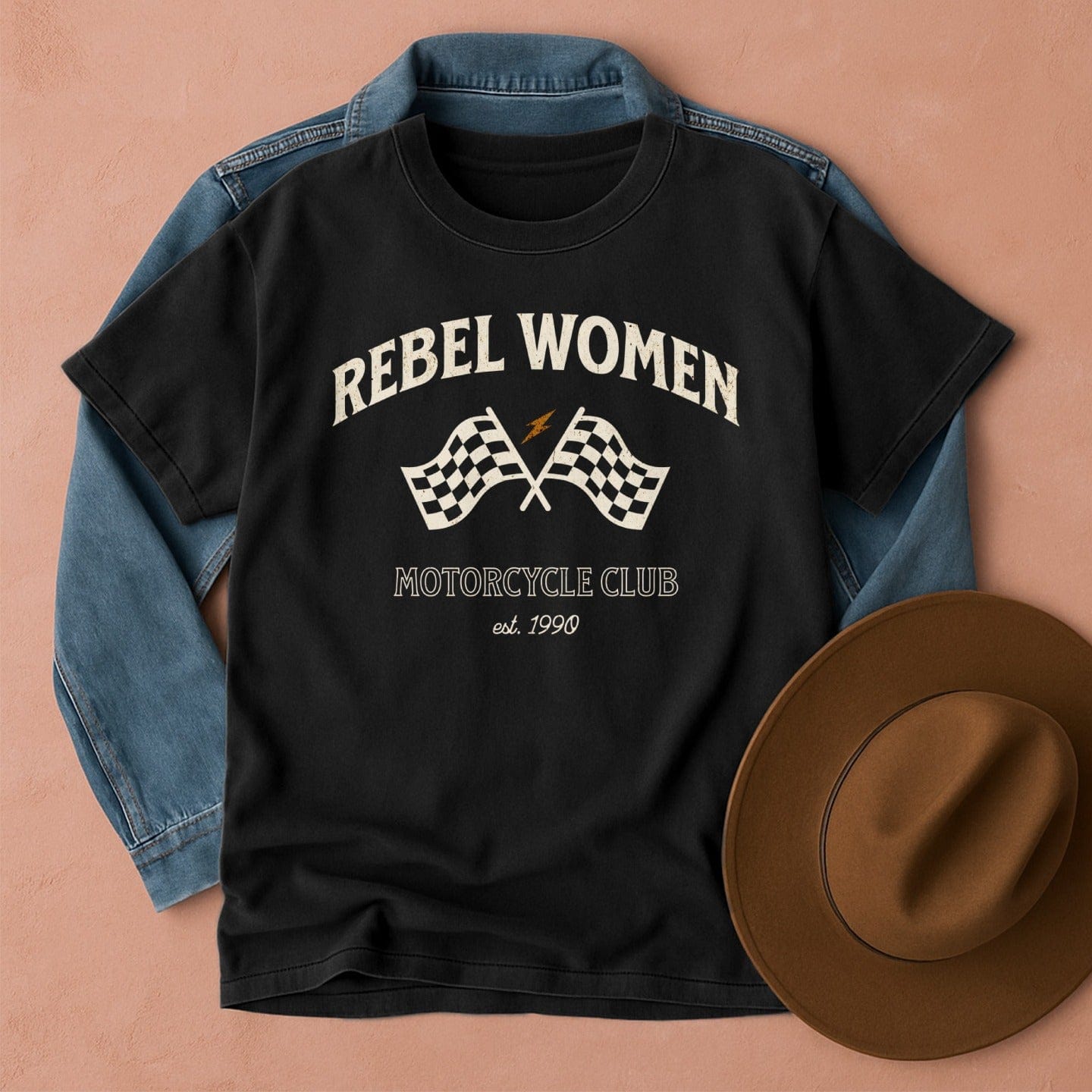 Rebel Women Motorcycle Club T-Shirt Black / S Western shirt