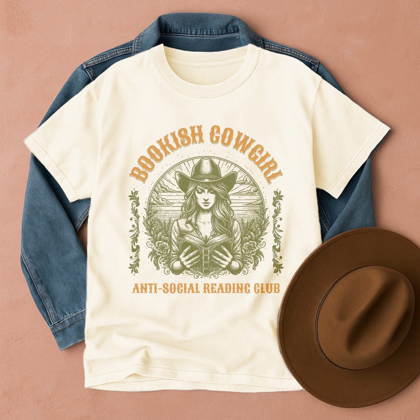 Bookish Cowgirl T-Shirt Ivory / S Western shirt