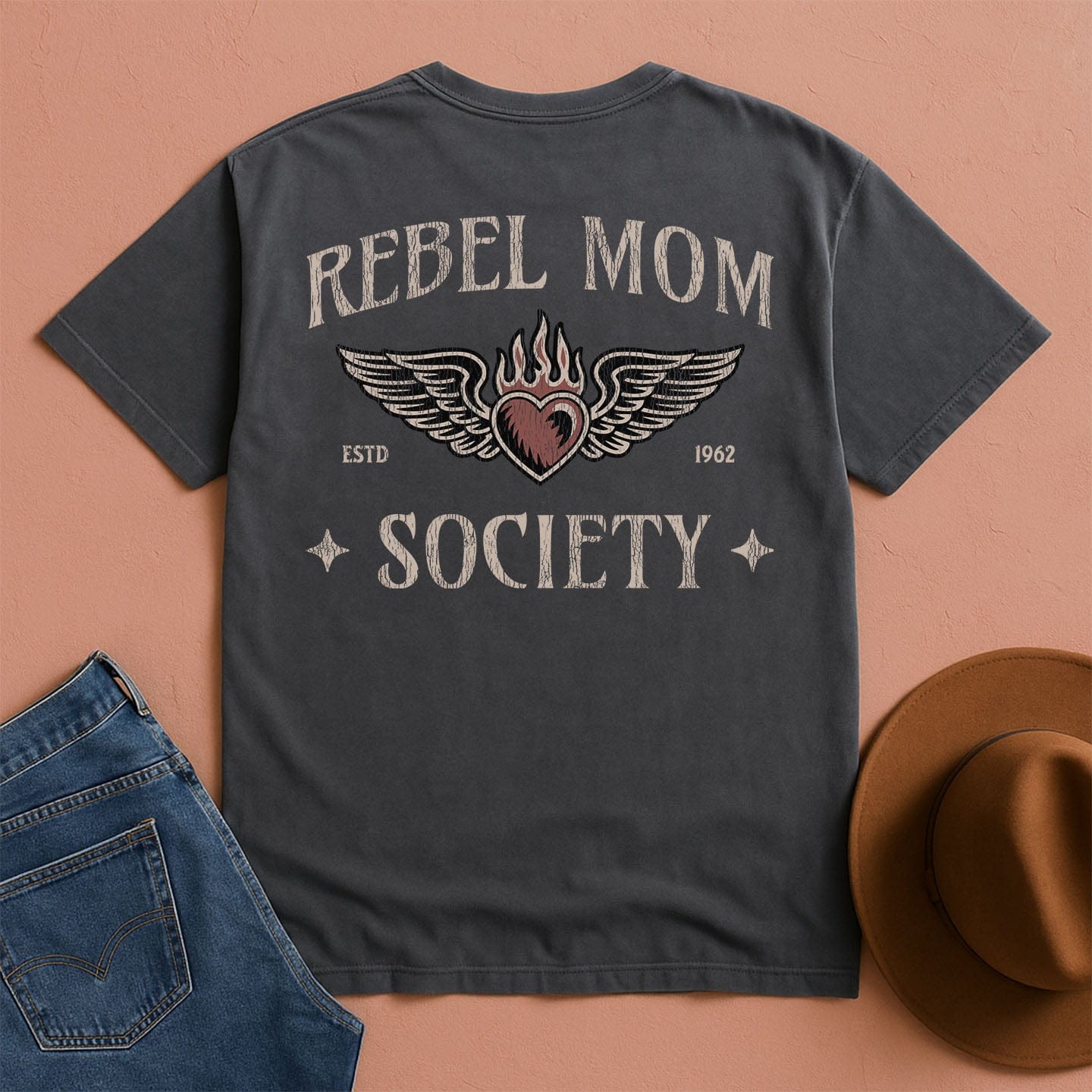 Rebel Mom Society T-shirt Pepper / S Western shirt