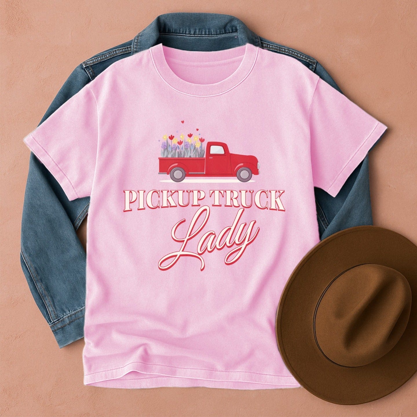 Pickup Truck Lady T-Shirt Blossom / S Western shirt