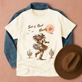 Sun's Out Boots On Retro T-Shirt Ivory / S Western shirt