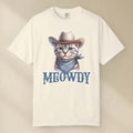 Meowdy Sheriff Cowboy Cat T-Shirt Ivory / S Western shirt