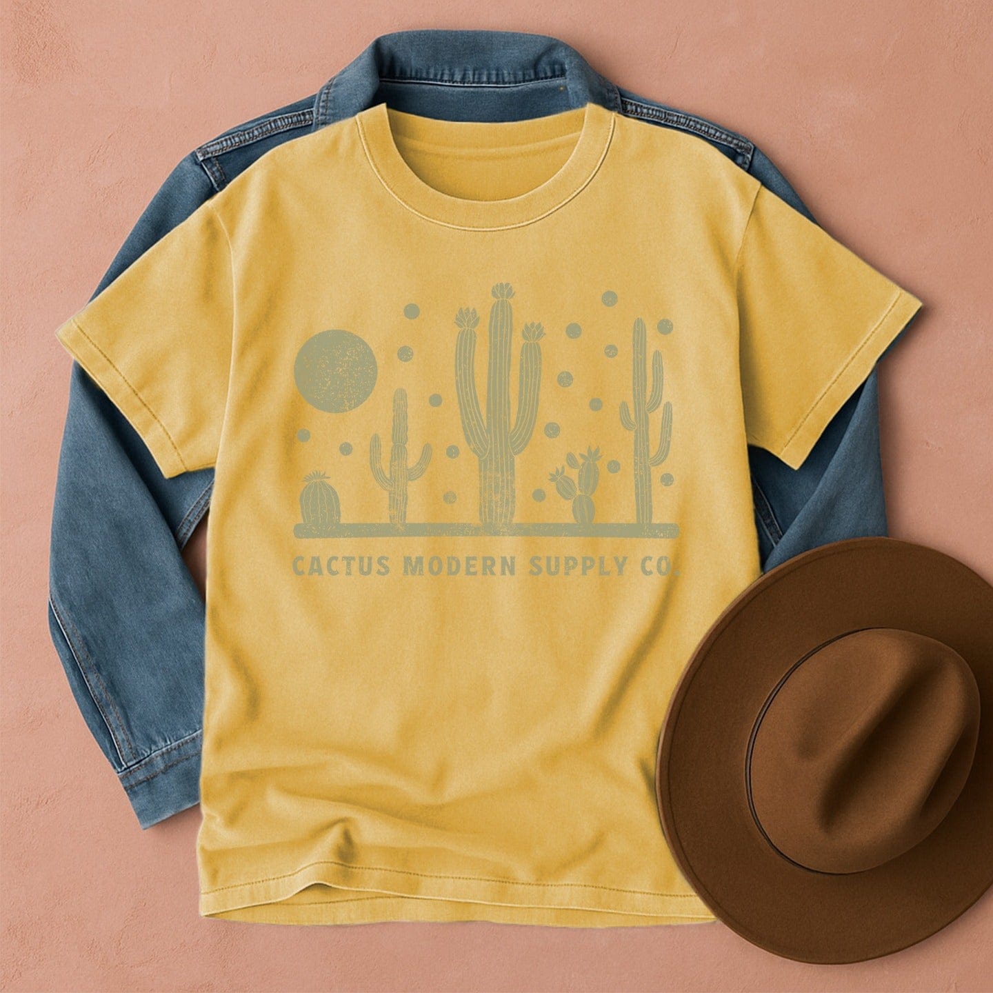 Cactus Modern Supply Co. T-Shirt Mustard / S Western shirt