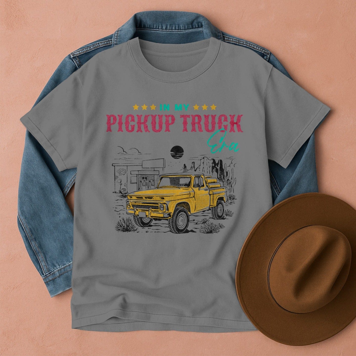 In My Pickup Truck Era T-Shirt Grey / S Western shirt
