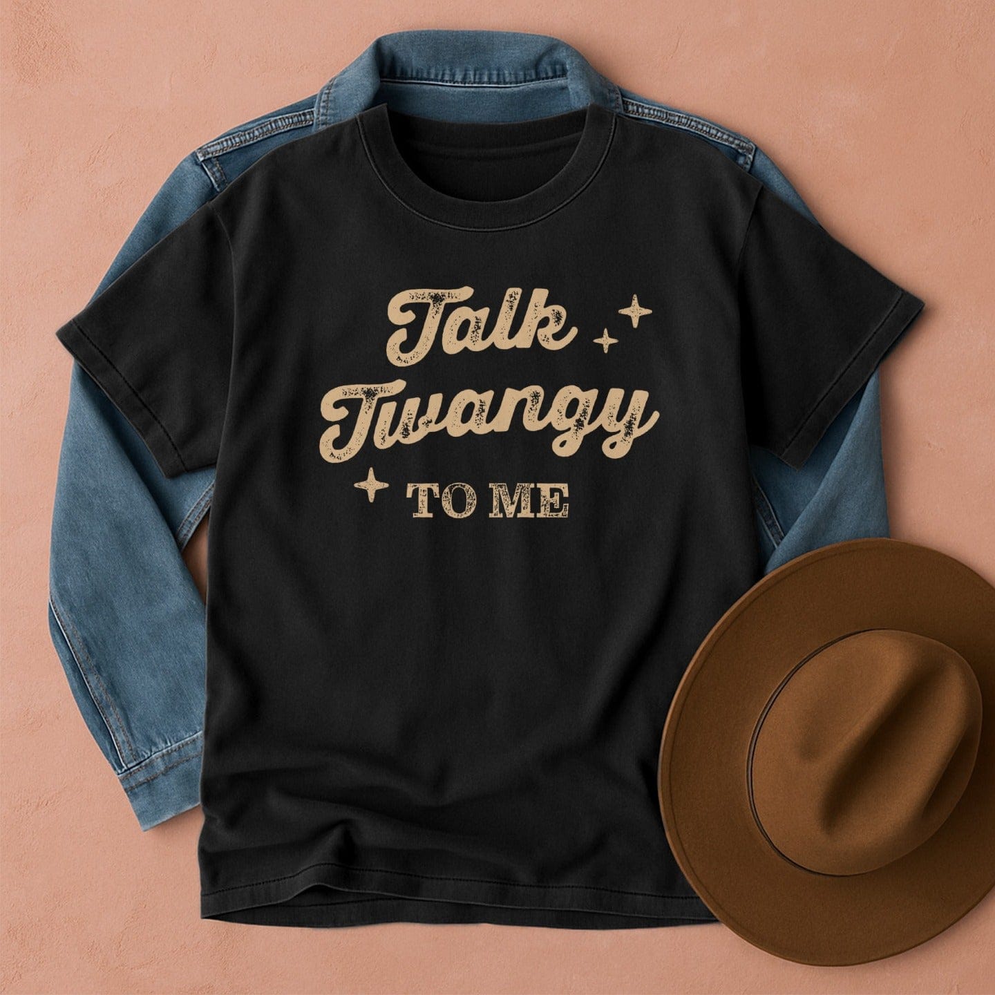 Talk Twangy to Me T-Shirt Black / S Western shirt