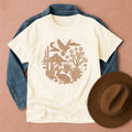 Desert Wildlife Boho T-Shirt Ivory / S Western shirt
