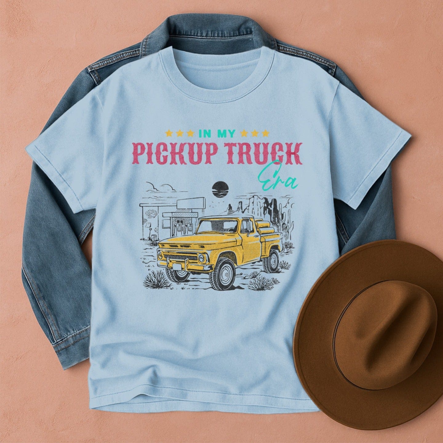 In My Pickup Truck Era T-Shirt Chambray / S Western shirt