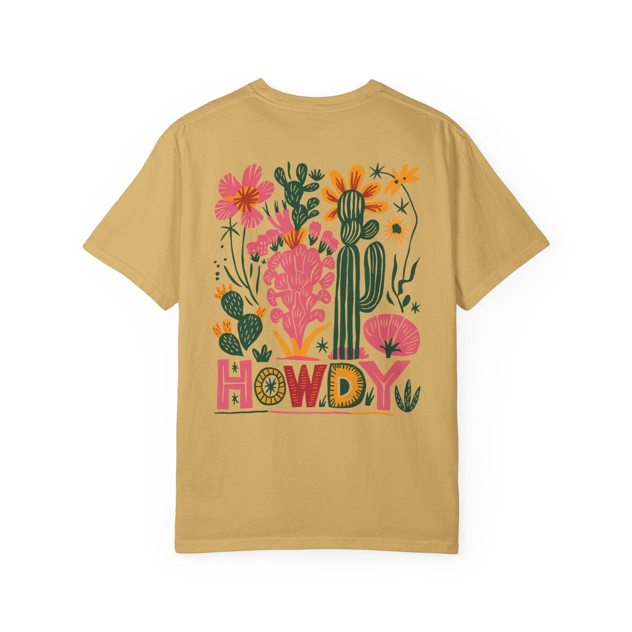 Howdy Boho Western T-shirt Mustard / S Western shirt
