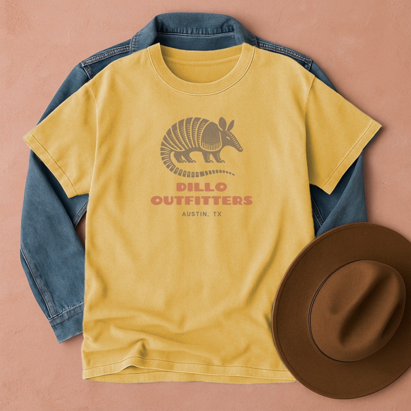 DILLO Outfitters Unisex T-Shirt Mustard / S Western shirt