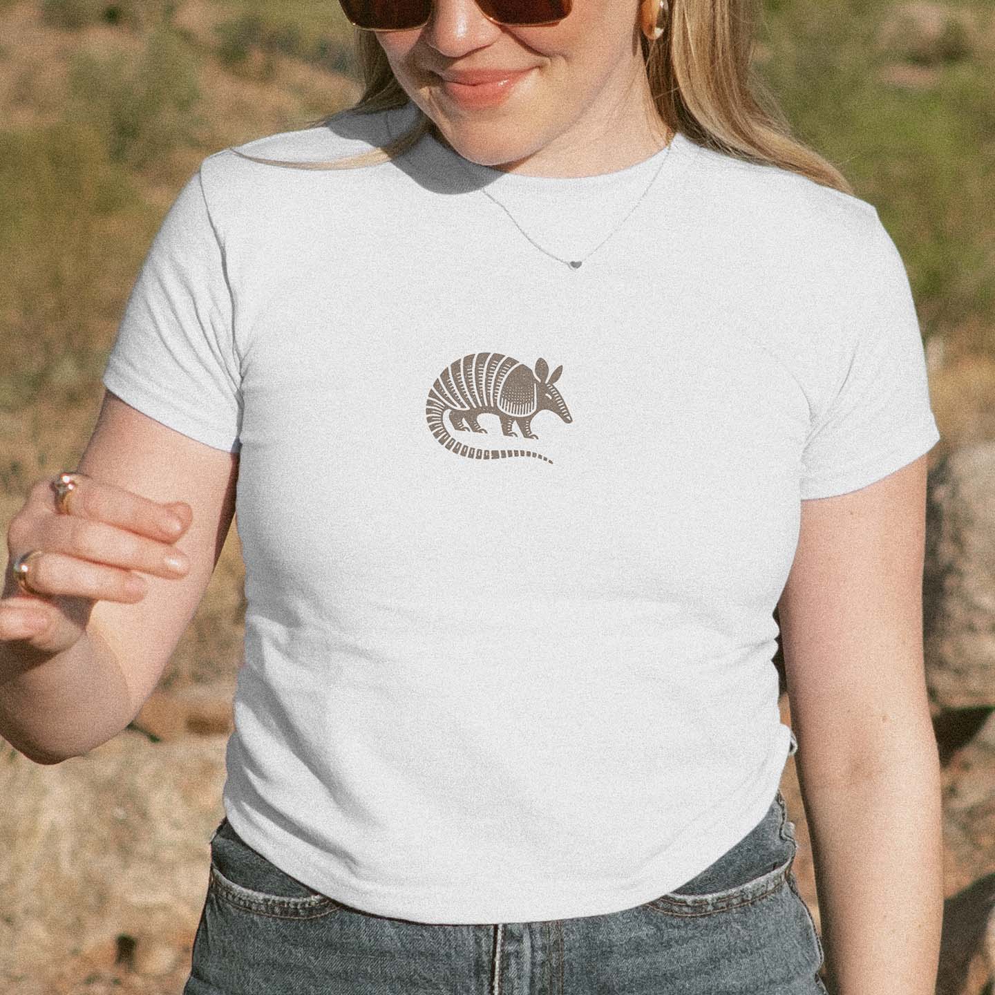 Armadillo Y2K Baby Tee