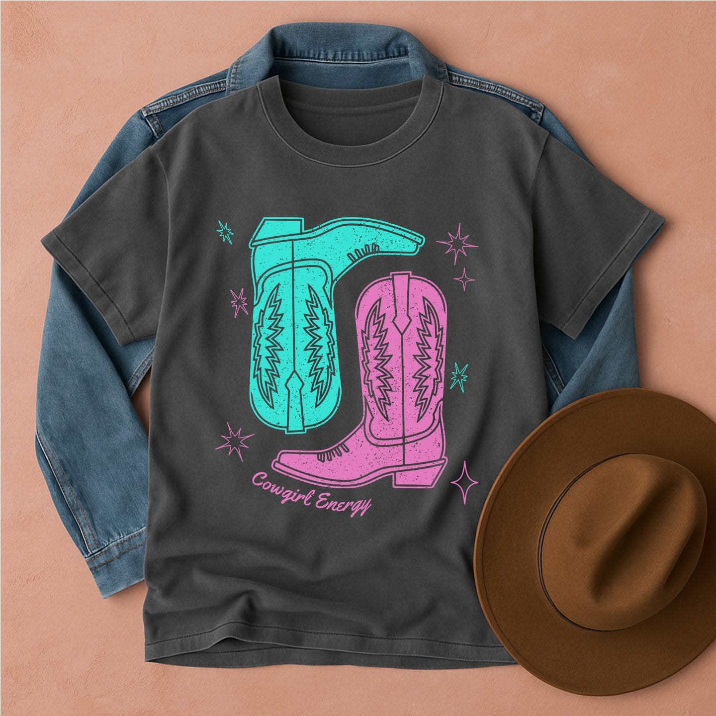 Cowgirl Energy T-Shirt Pepper / S Western shirt