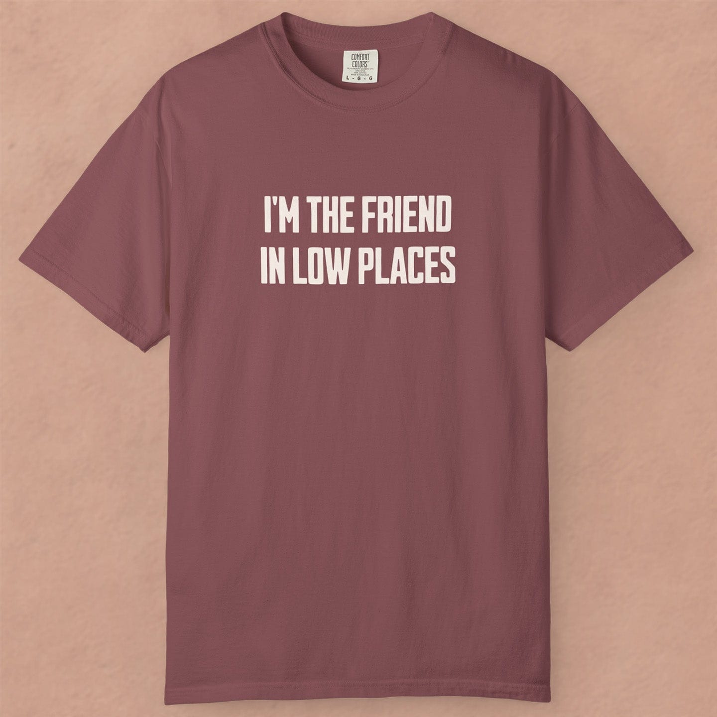 I'm The Friend in Low Places T-Shirt Brick / S Western shirt