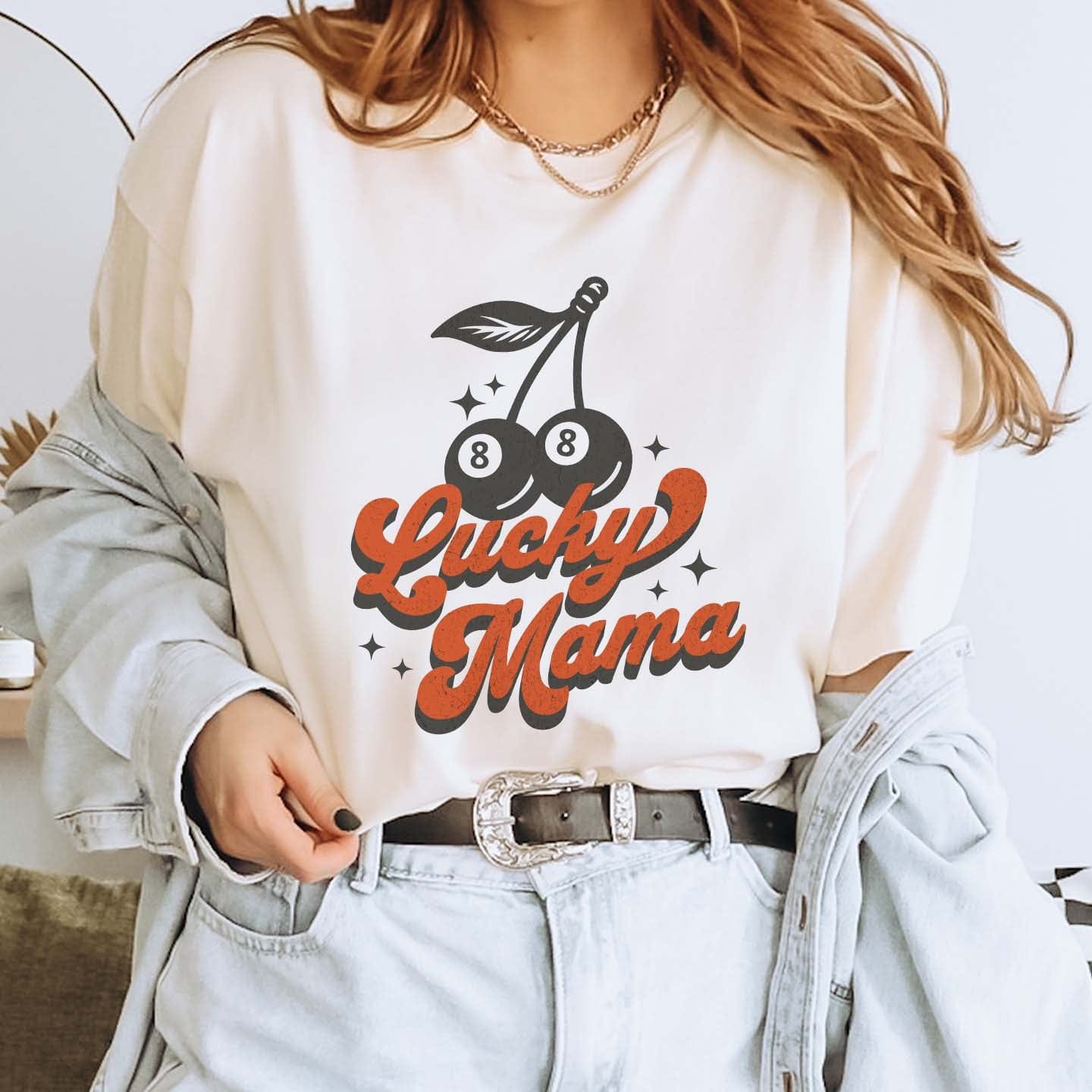 Lucky Mama Retro T-Shirt Western shirt