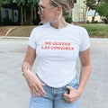 Me Gustan Las Cowgirls Y2K Baby Tee White / XS Western shirt