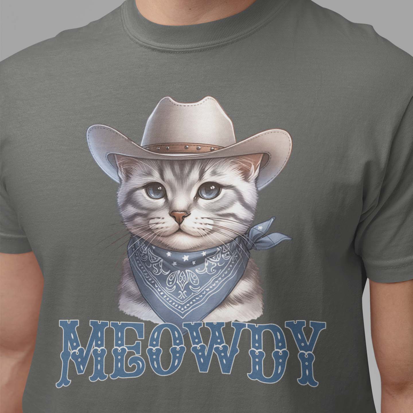 Meowdy Sheriff Cowboy Cat T-Shirt Western shirt