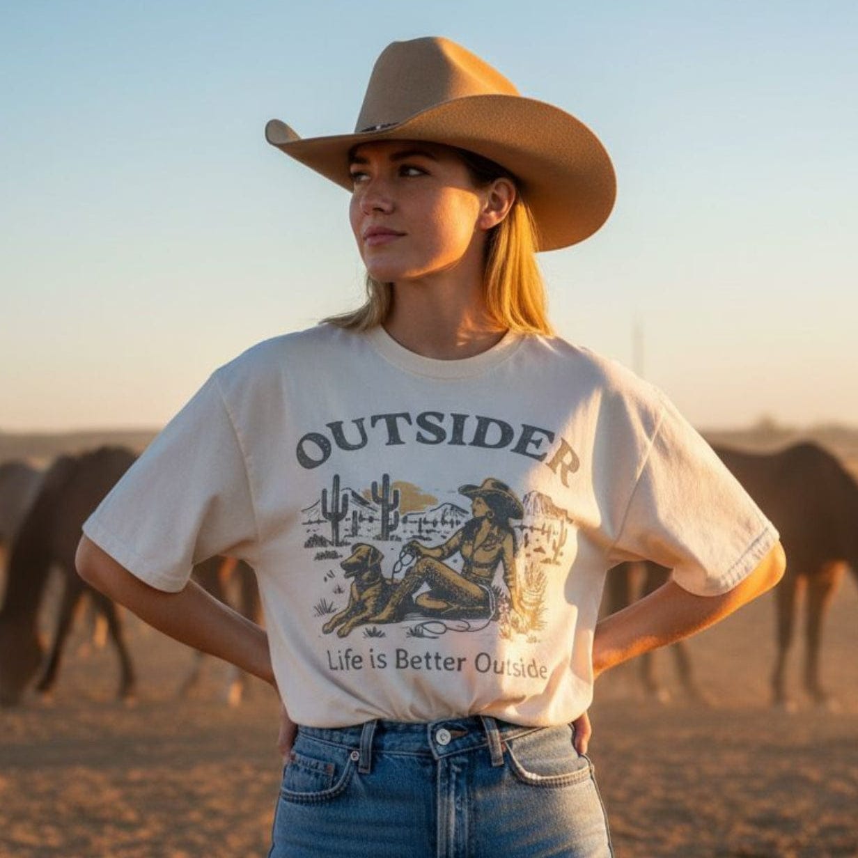 Outsider Cowgirl T-Shirt Western shirt