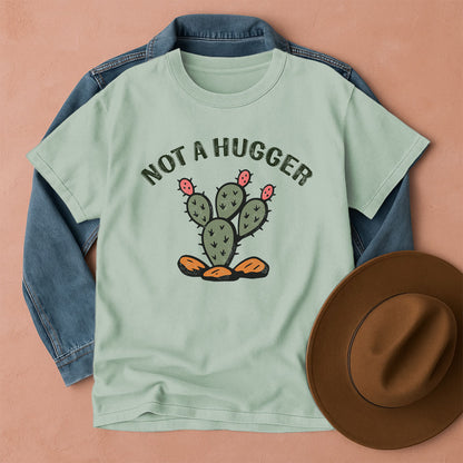 Not A Hugger Retro Cactus T-Shirt