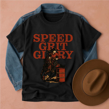Barrel Racer Cowgirl T-Shirt