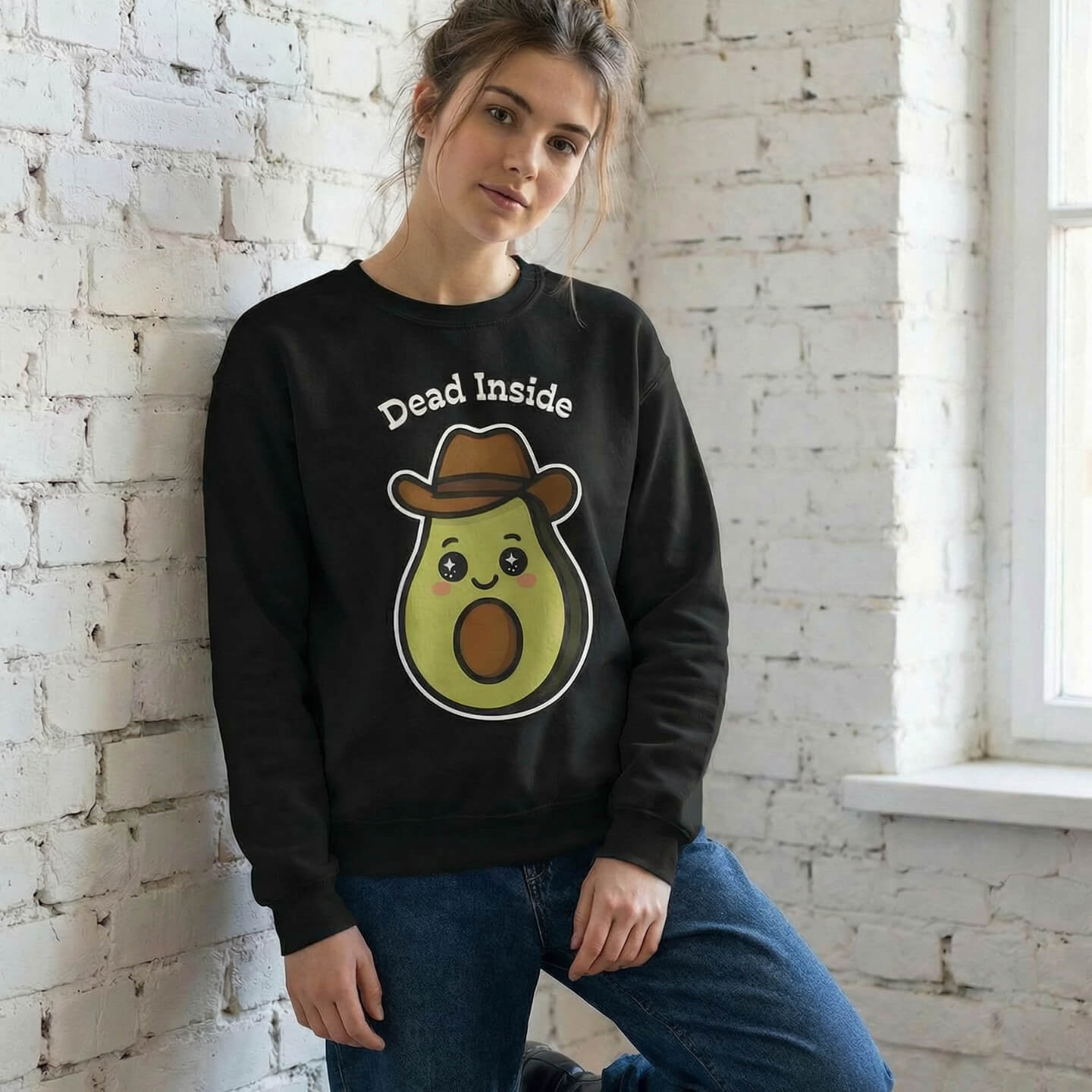 Dead Inside Avocado Sweatshirt Western shirt
