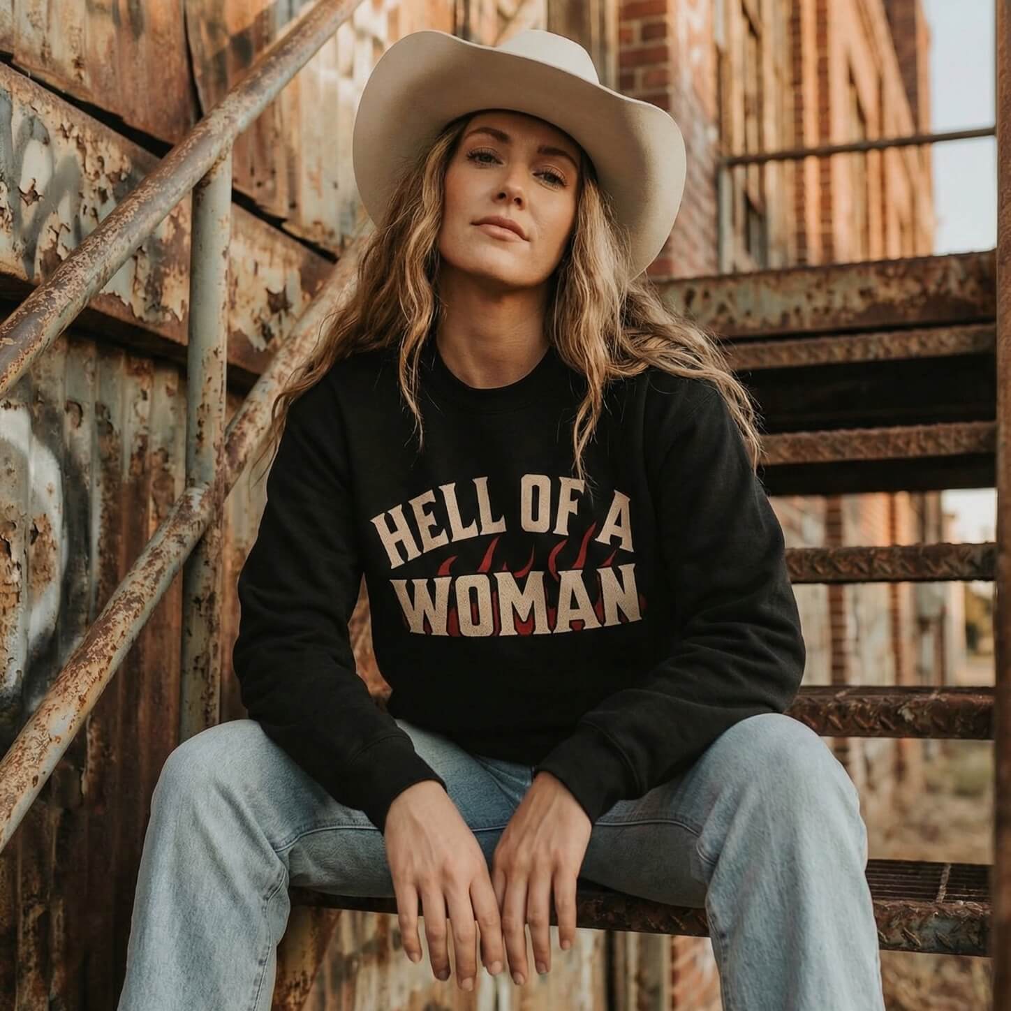 Hell of A Woman Sweatshirt Western shirt