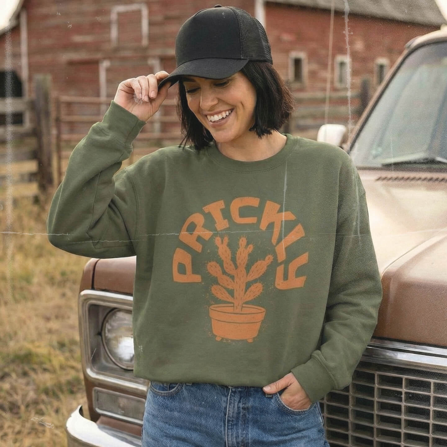 Prickly Cactus Sweatshirt Western shirt