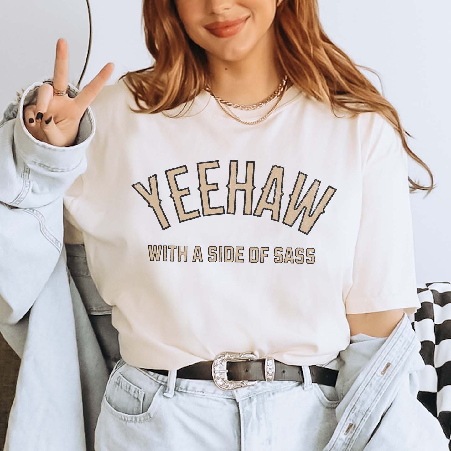 Yeehaw with a Side of Sass T-Shirt