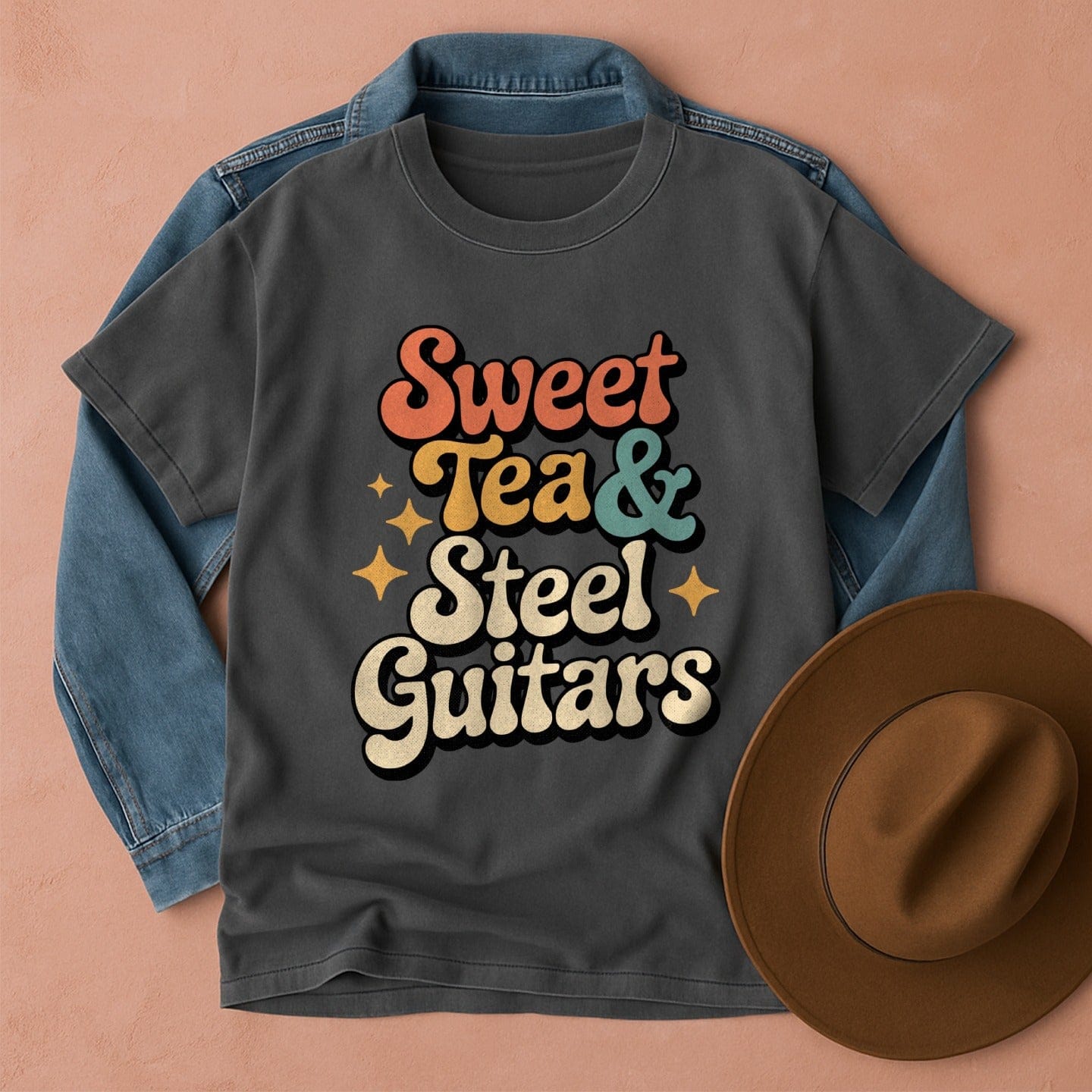 Sweet Tea & Steel Guitars T-Shirt Pepper / S Western shirt