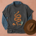 Boho Desert Drifter Snake T-Shirt Pepper / S Western shirt